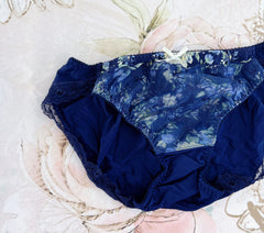 Blue Flower Paint Panty