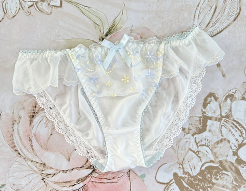 White Mixed Flowers Panty