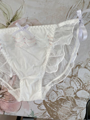 Ribbon Strapped White Panty