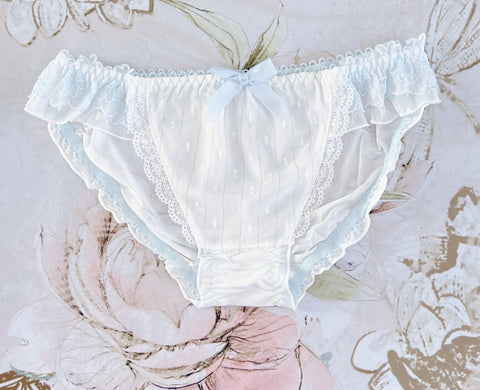 Baby Blue White Flowers Panty