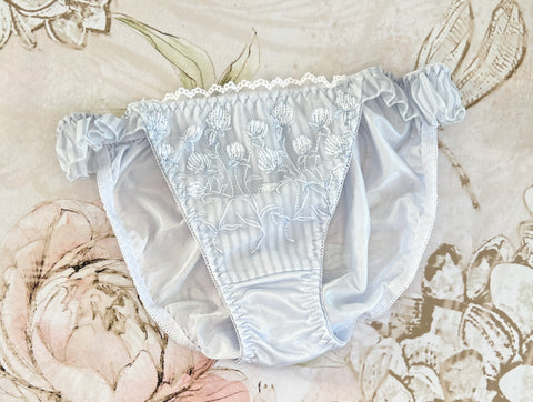 Baby Blue Flowers Stripped Panty