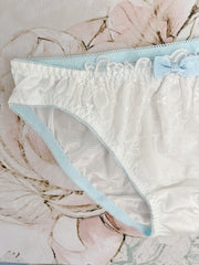 White Blue Floral Panty