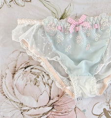 Blue Pink Flowers Panty