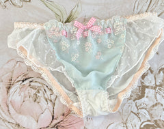 Blue Pink Flowers Panty