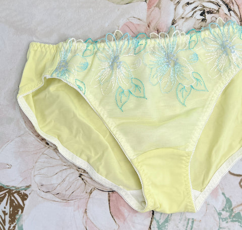 Yellow Floral Laced Panty