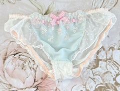 Blue Pink Flowers Panty