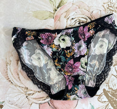 Black Blossoms Panty