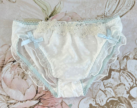 Baby Blue Lacy Flower Panty