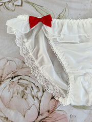 White Red Bow Panty