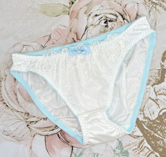 White Blue Floral Panty