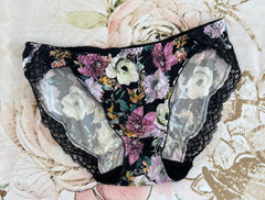 Black Blossoms Panty