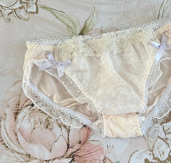 Beige Lacy Flower Panty