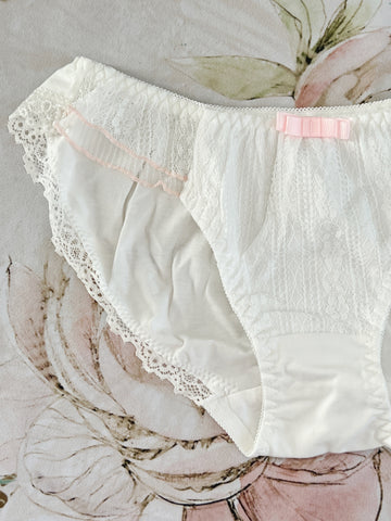Pink White Lacy Panty
